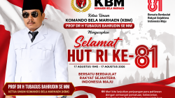 Ketua Umum KBM Prof Tubagus Bahrudin Sampaikan Ucapan HUT RI ke-81