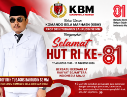 Ketua Umum KBM Prof Tubagus Bahrudin Sampaikan Ucapan HUT RI ke-81